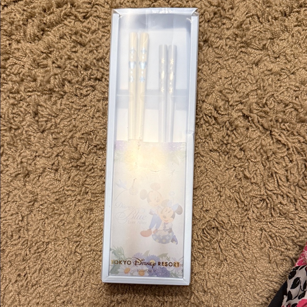 Disneyland Tokyo Resort Disney Blue Ever After Chopsticks Set